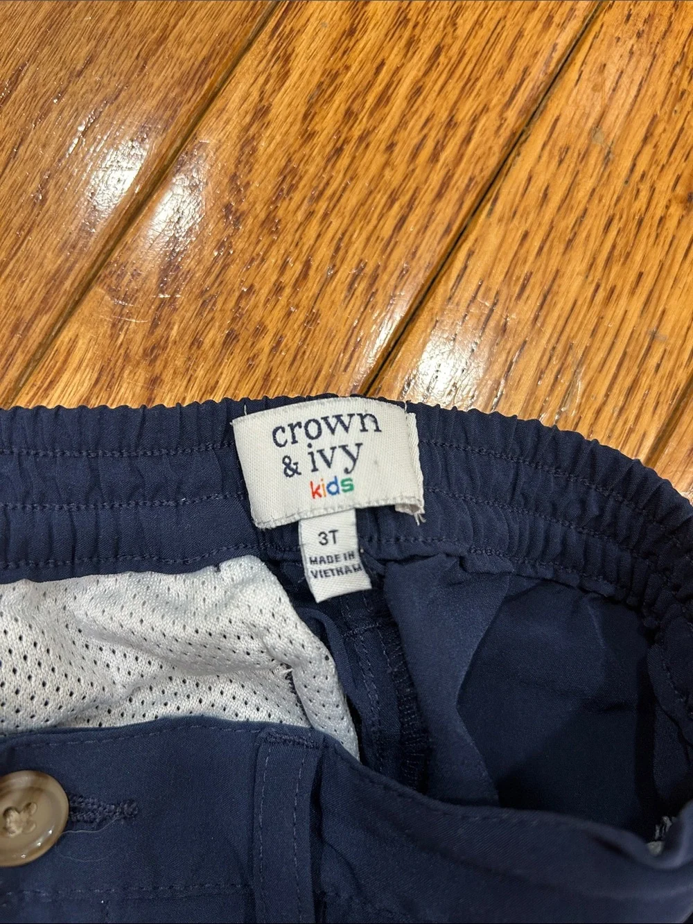 crown & ivy Navy boys Flat-Front Shorts